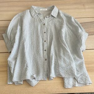 Blue Striped Molly Top Carly Jean Los Angeles